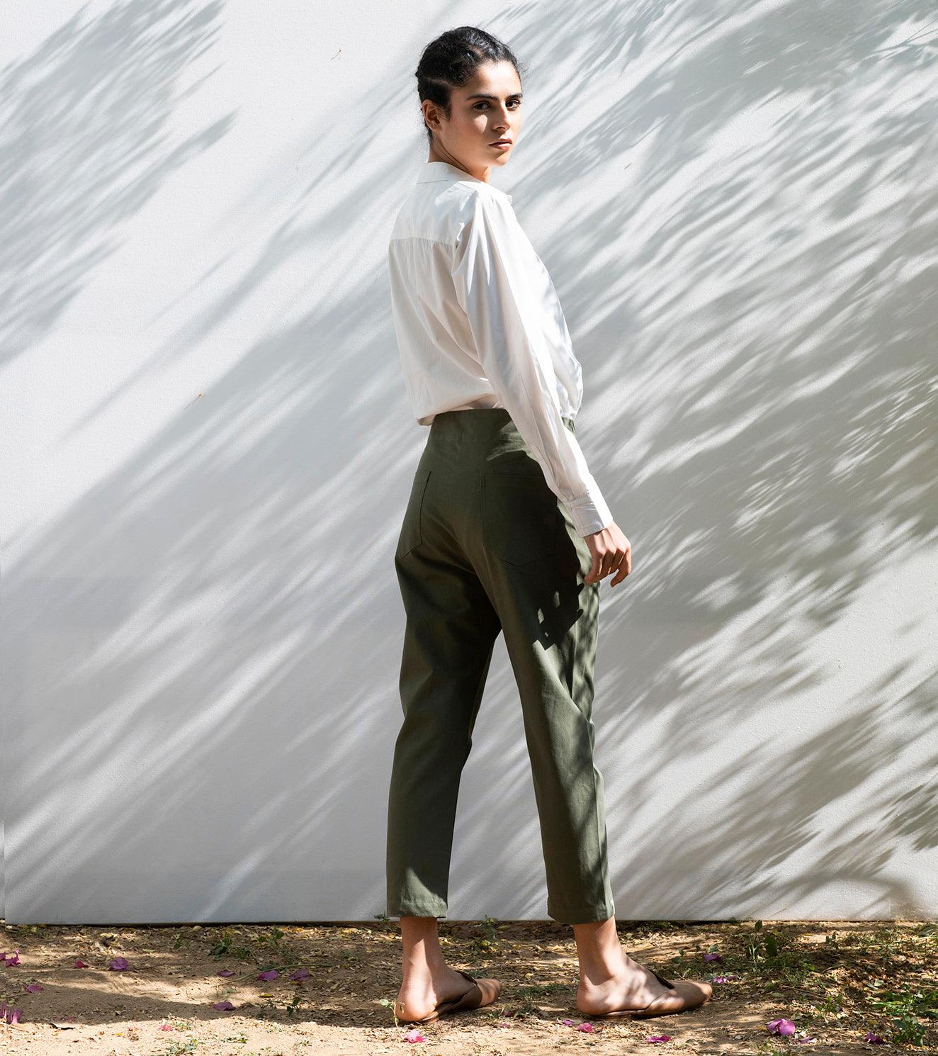 Sycamore Cropped Trousers - Khara Kapas