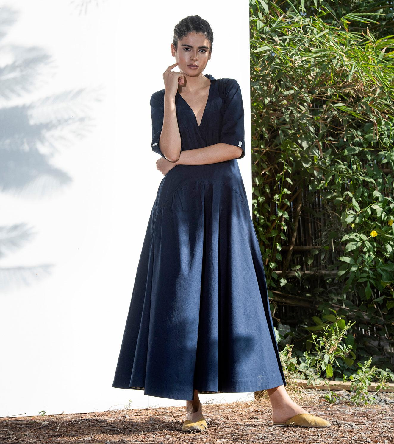 Jacaranda Blue Long Dress - Khara Kapas