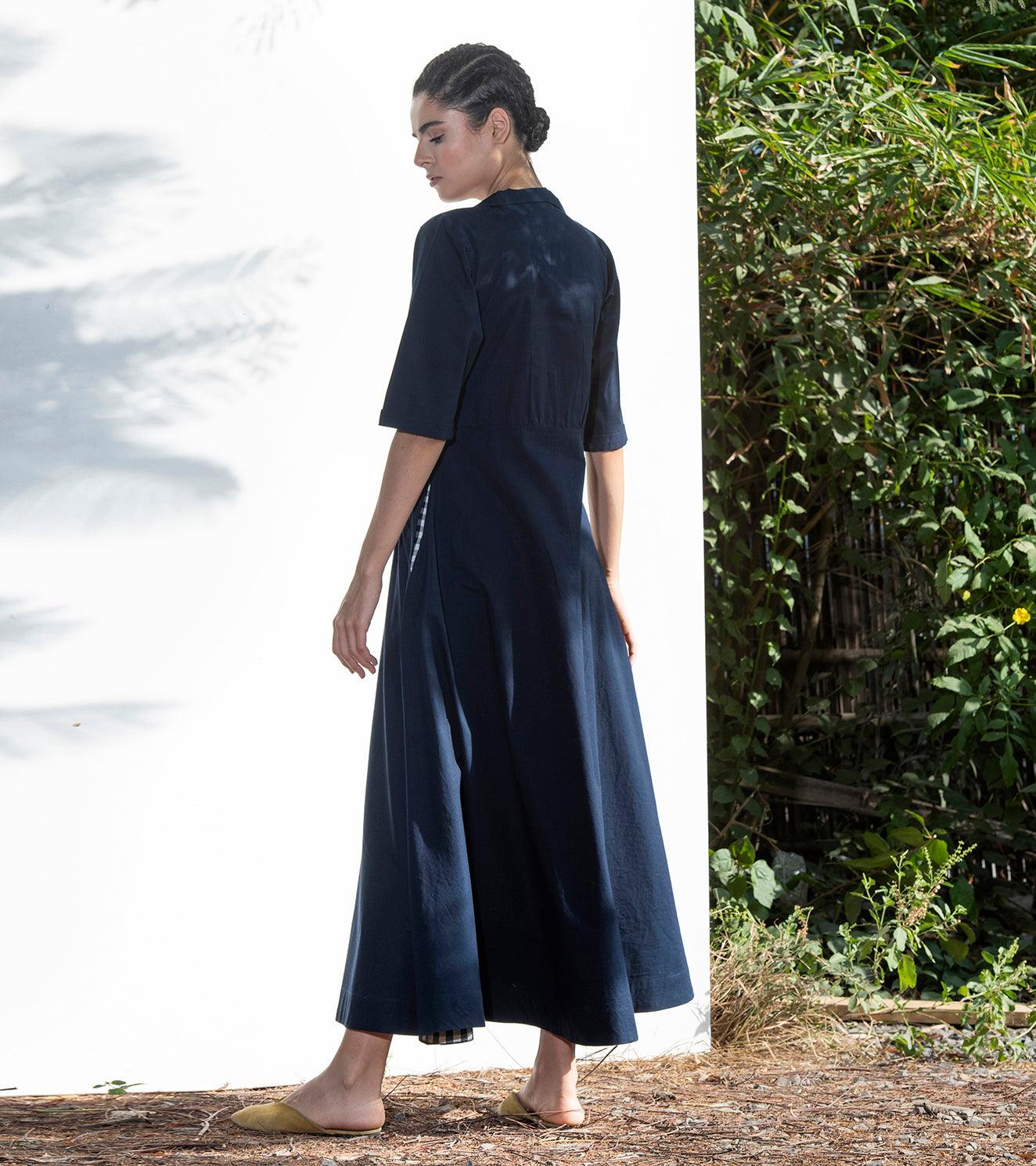 Jacaranda Blue Long Dress - Khara Kapas