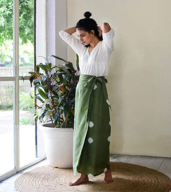 Calm In Chaos Wrap Skirt Khara Kapas - Main Image
