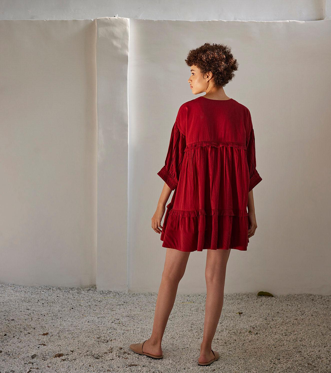 Crimson love dress - Khara Kapas