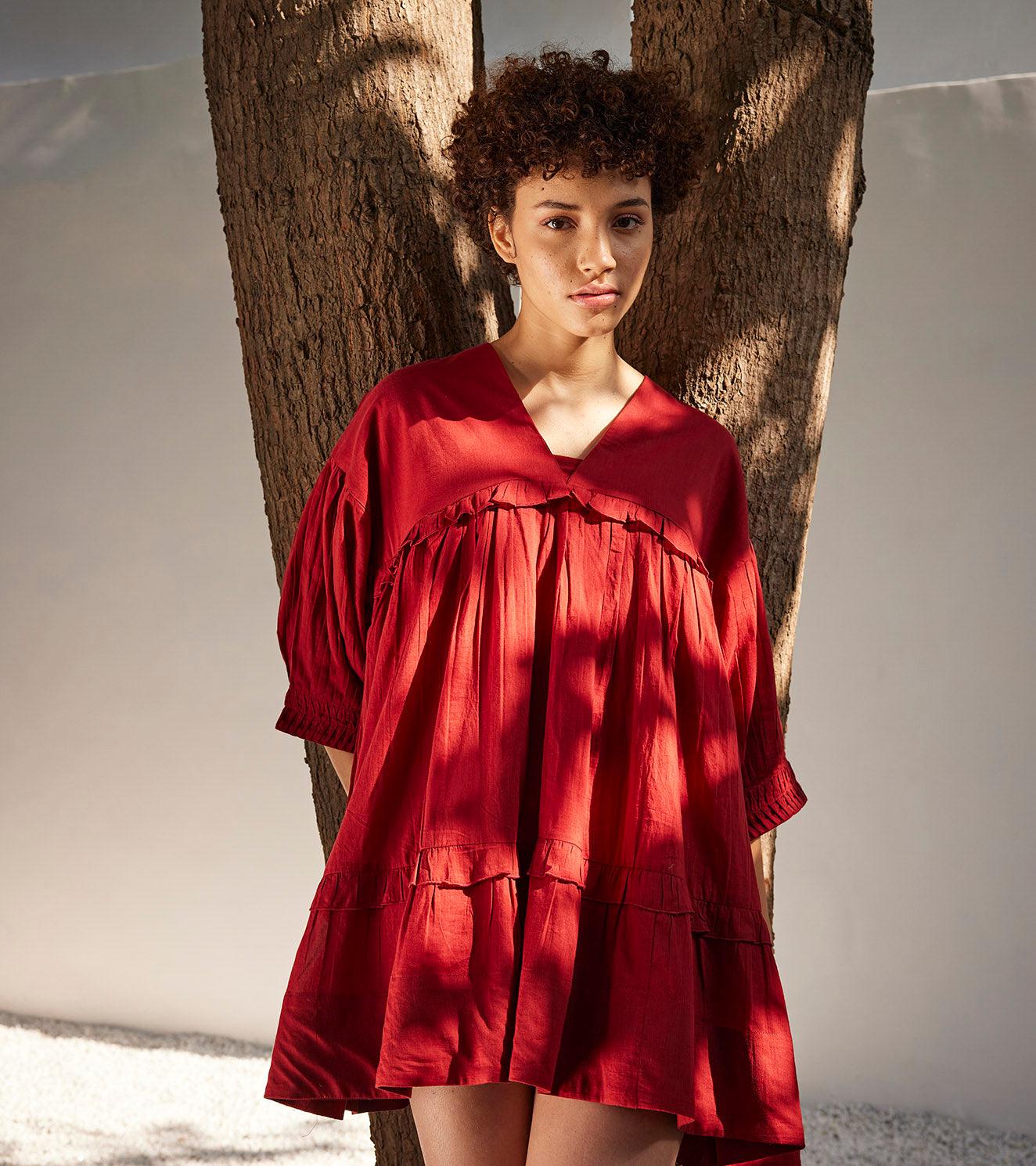 Crimson love dress - Khara Kapas