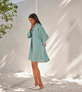 Blue haze shirt dress - Khara Kapas