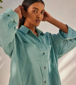 Blue haze shirt dress - Khara Kapas