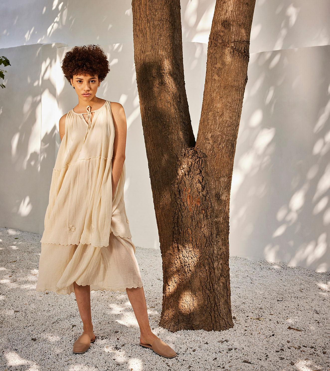 Cloudy dream midi dress - Khara Kapas