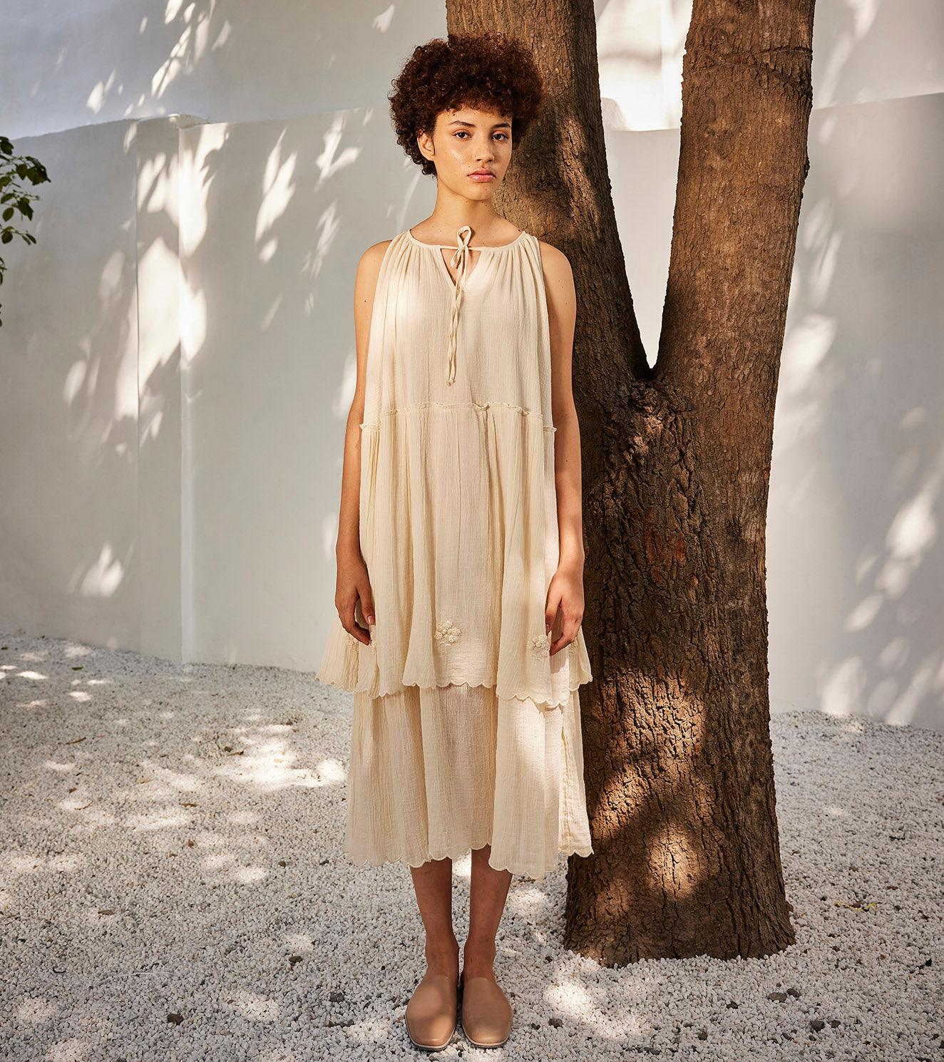 Cloudy dream midi dress - Khara Kapas