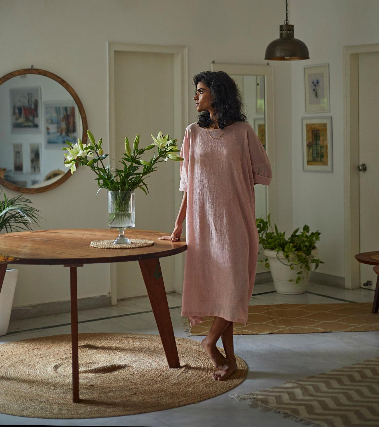 French rose kaftan - Khara Kapas