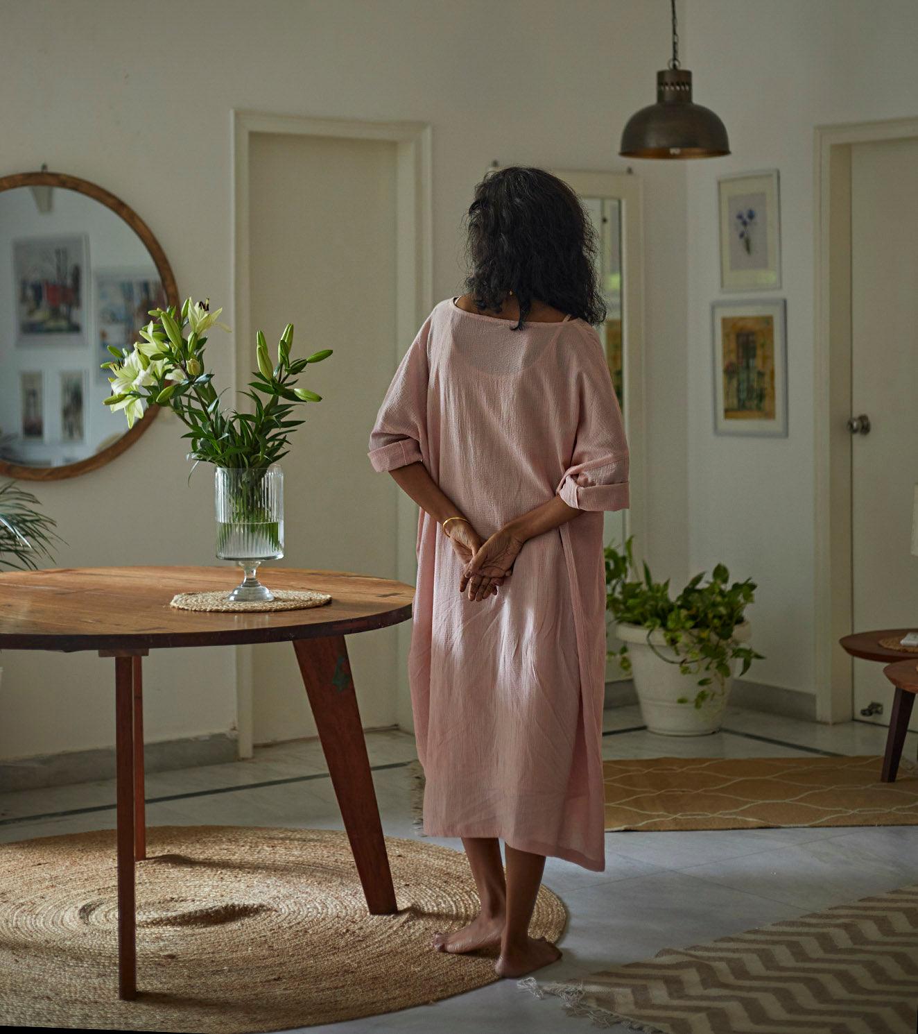 French rose kaftan - Khara Kapas