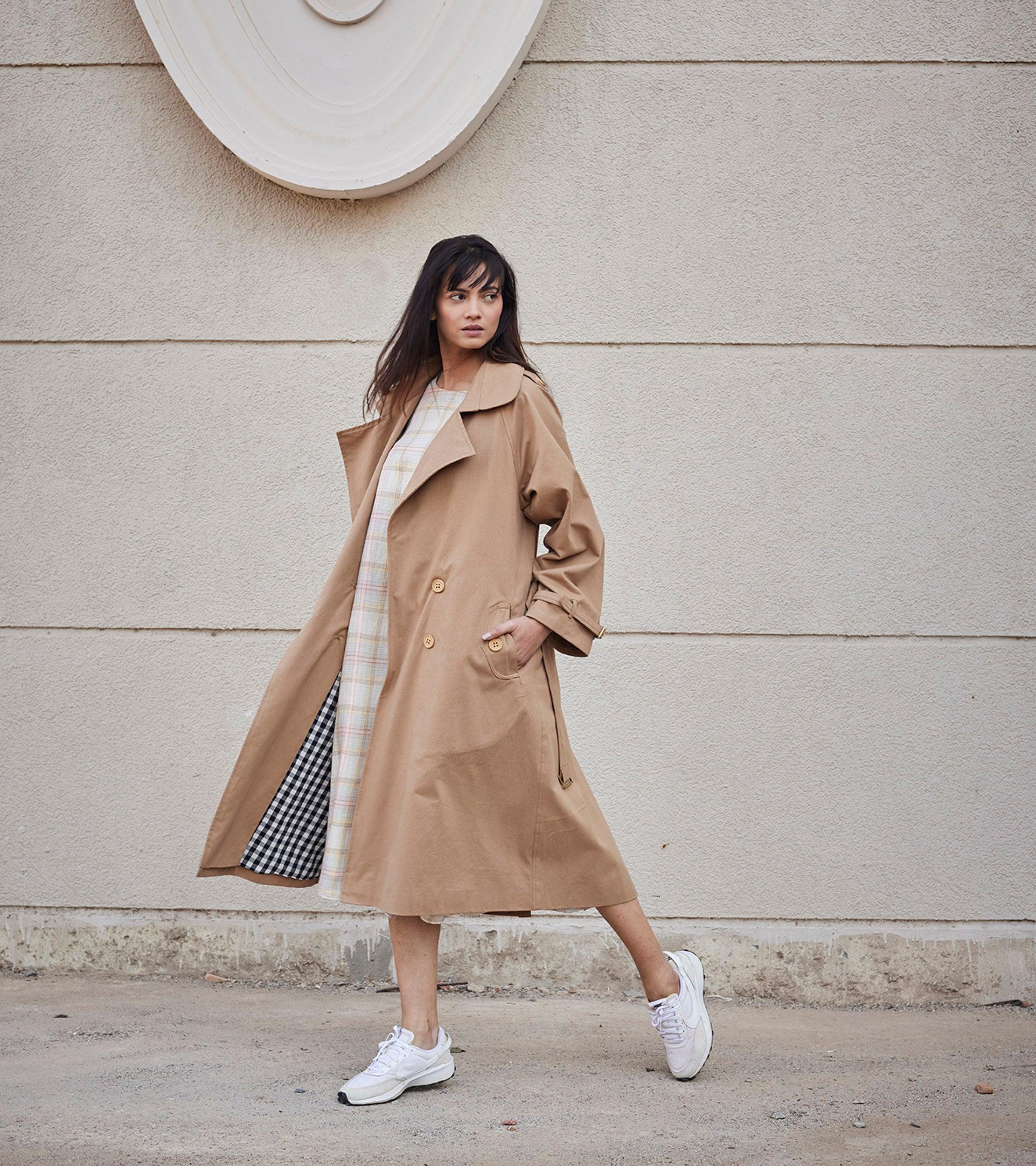 Latte Trench Coat - Khara Kapas