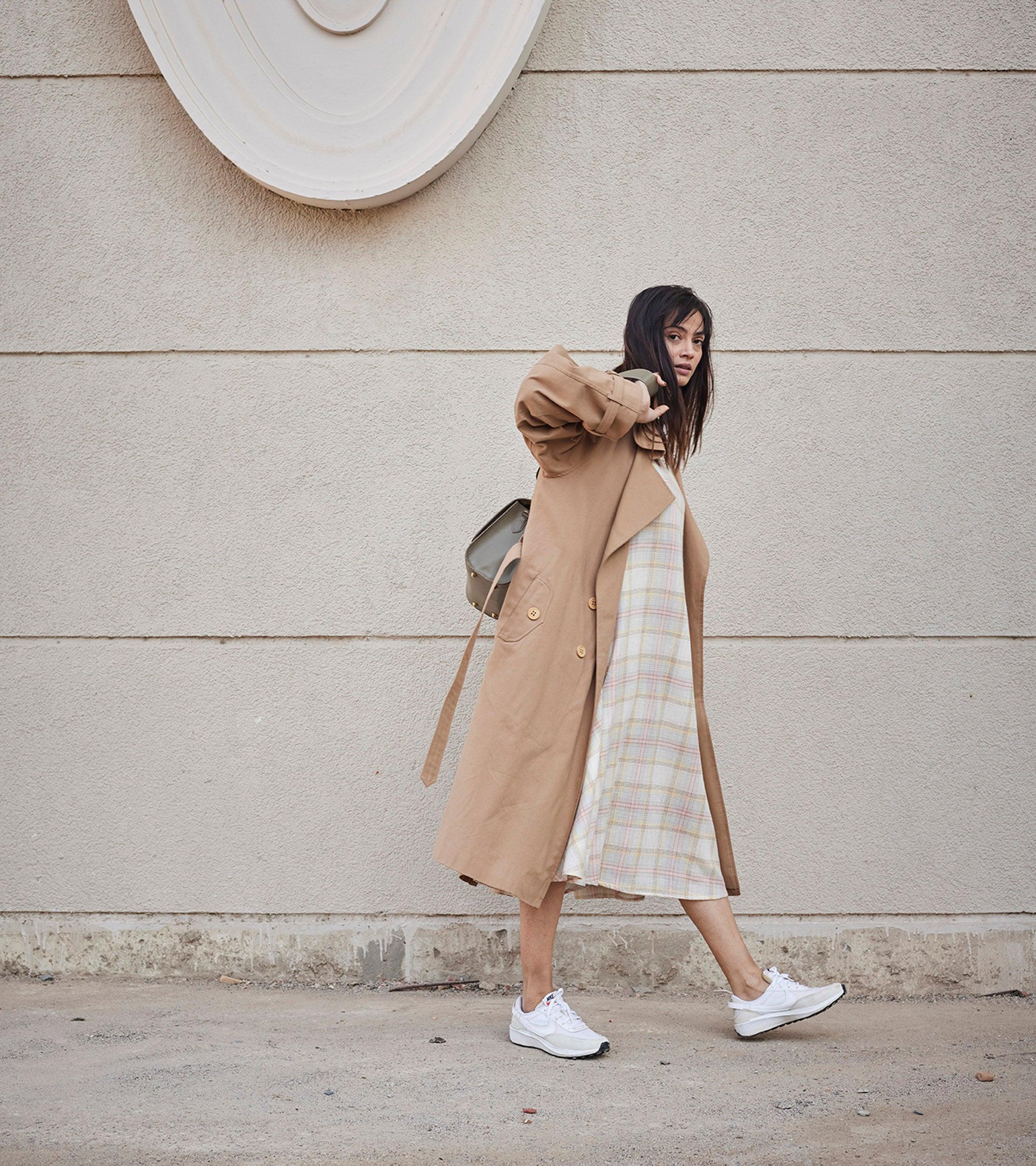 Latte Trench Coat - Khara Kapas