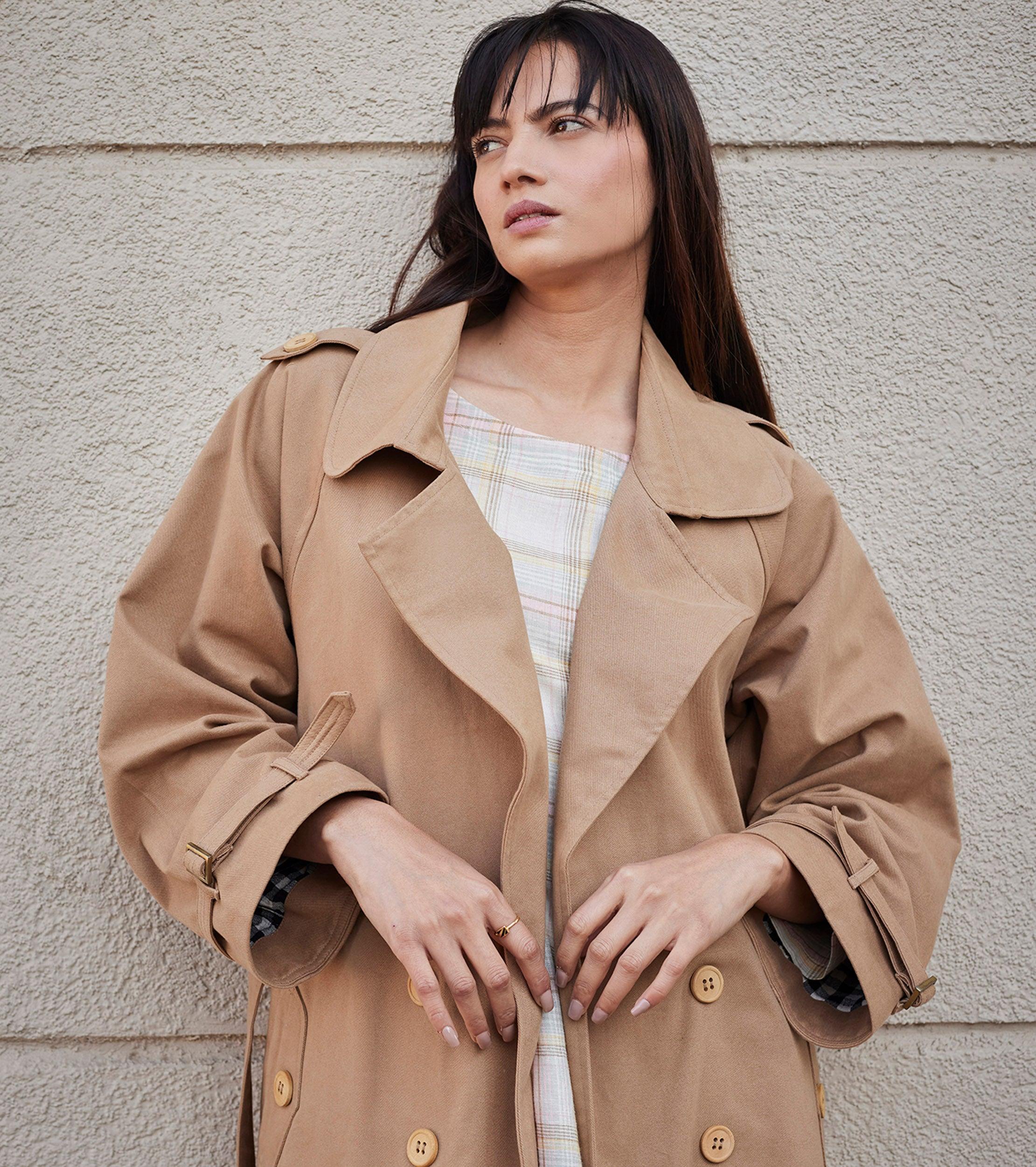 Latte Trench Coat - Khara Kapas