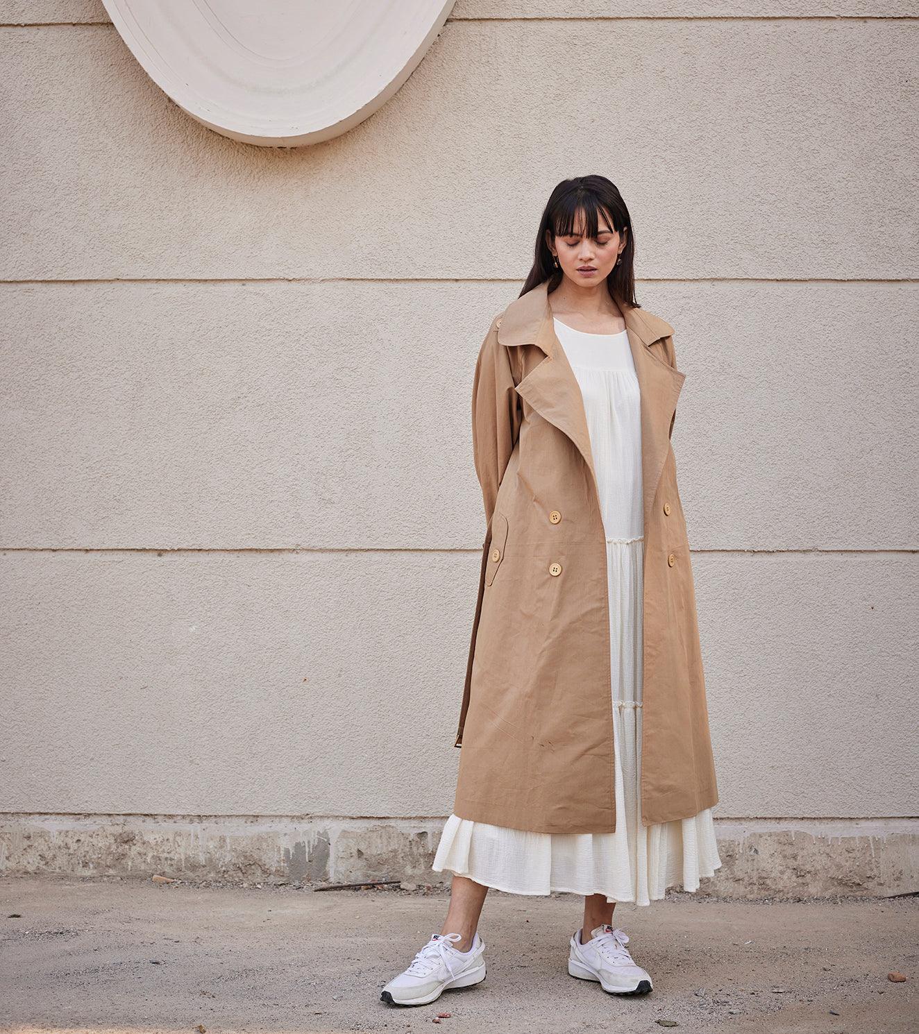 Heart Wood Trench Coat - Khara Kapas