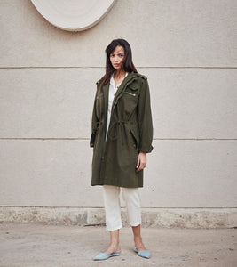 Olive Parka Jacket - Khara Kapas