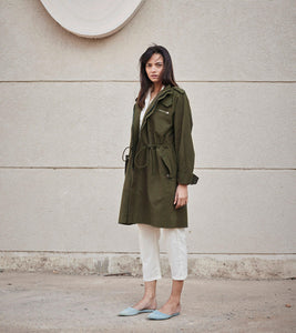 Olive Parka Jacket - Khara Kapas