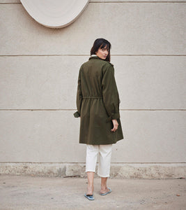 Olive Parka Jacket - Khara Kapas