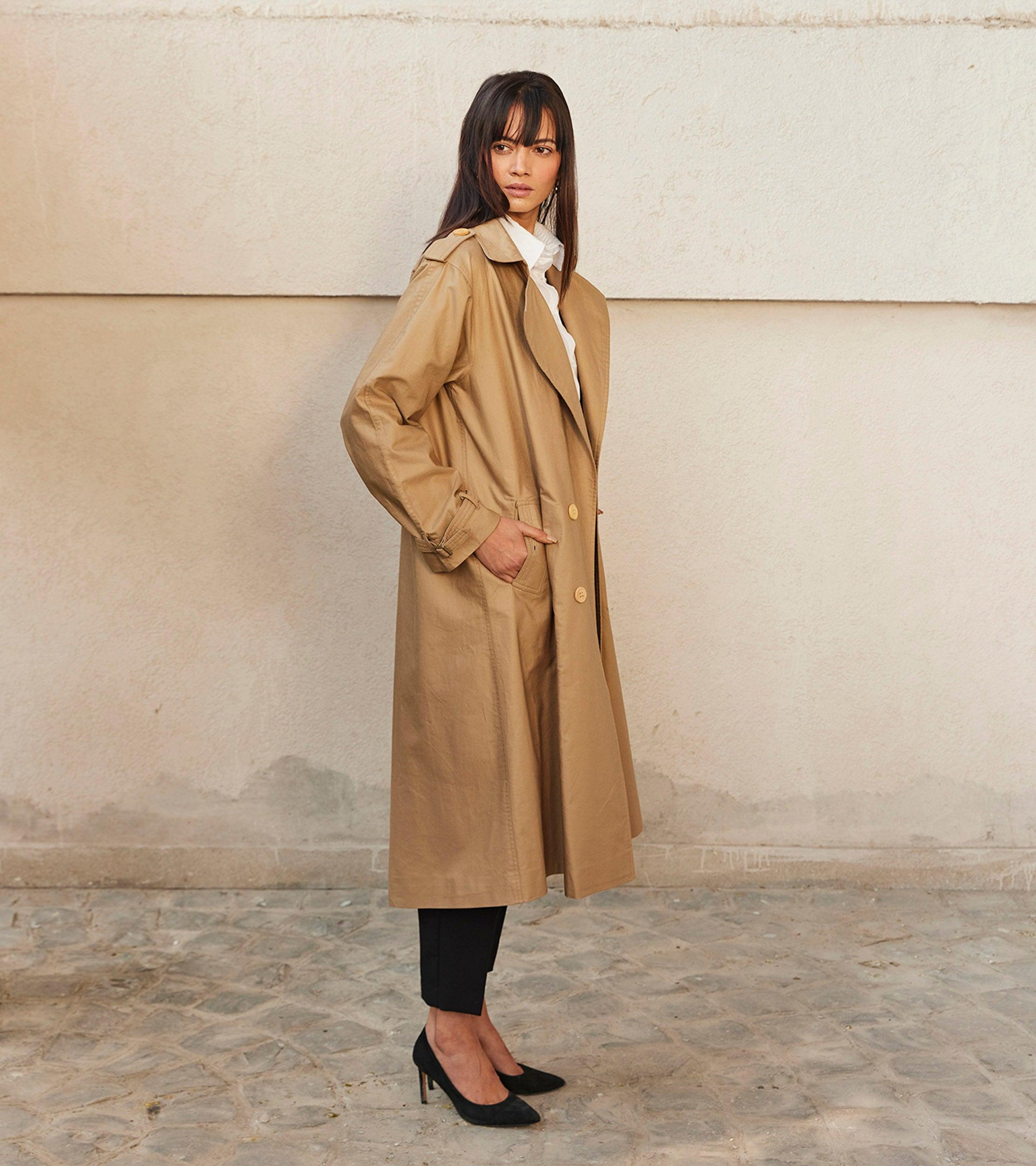 Fawn Trench Coat - Khara Kapas