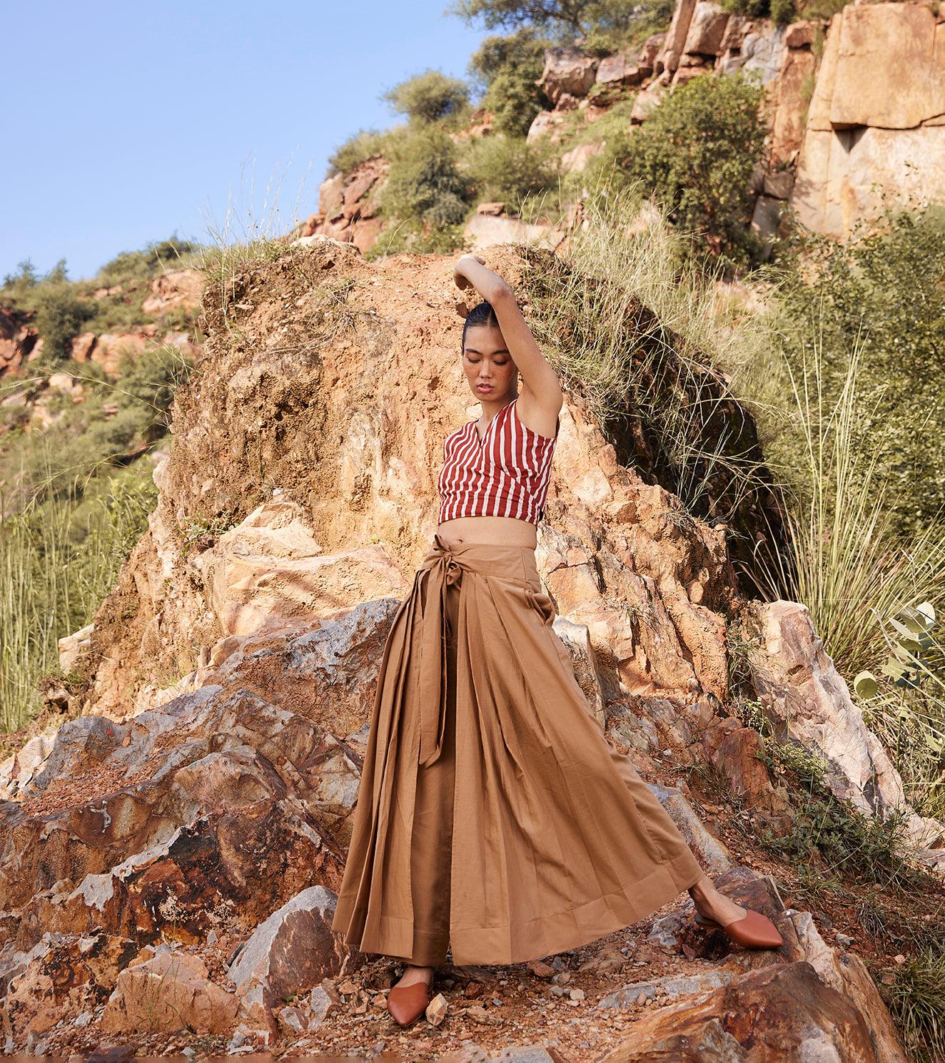 Lost In Chase Pleated Trouser - Khara Kapas
