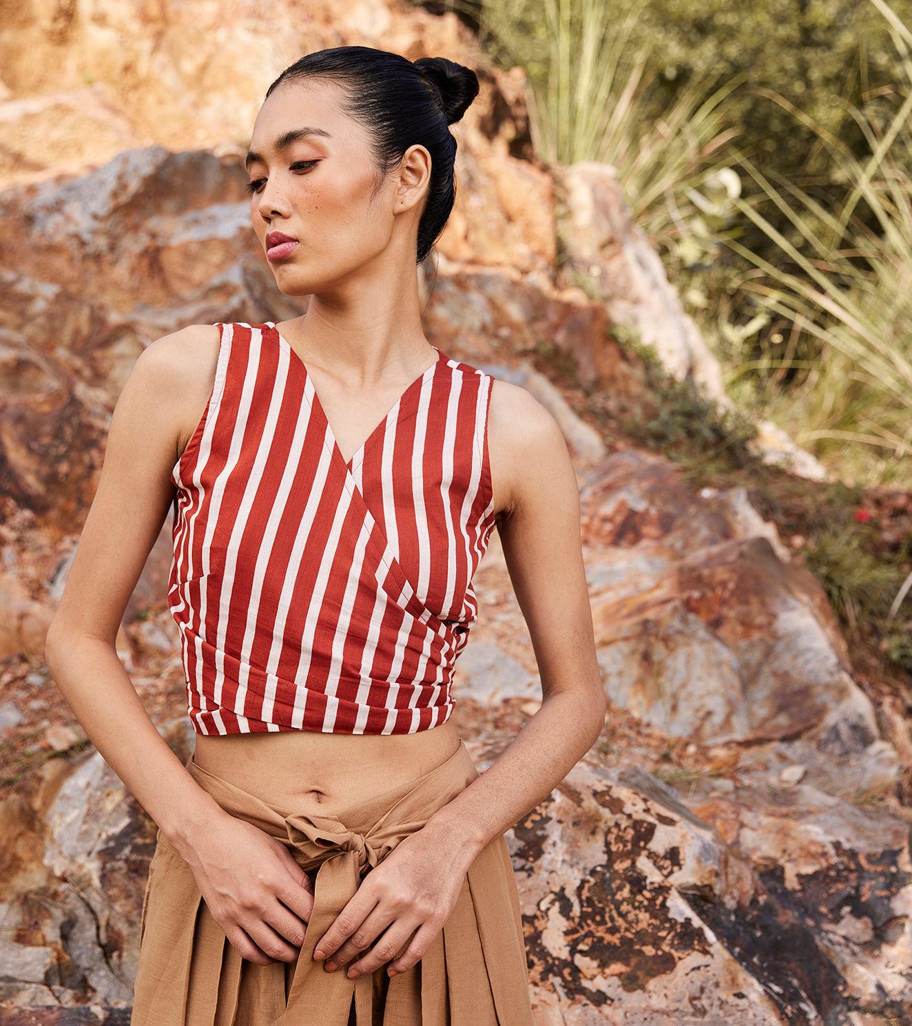 Threads Of Hope Wrap Top - Khara Kapas