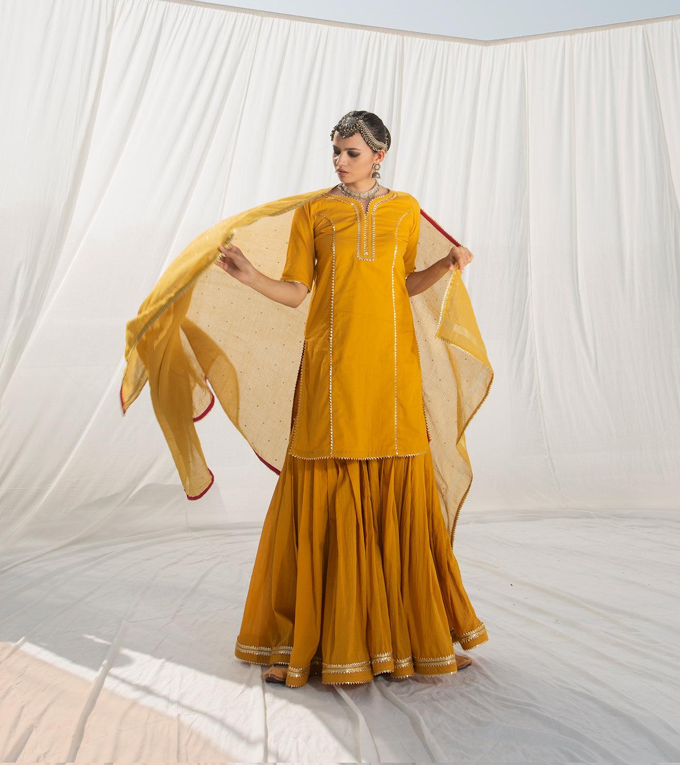 Gulbahar Sharara Set - Khara Kapas