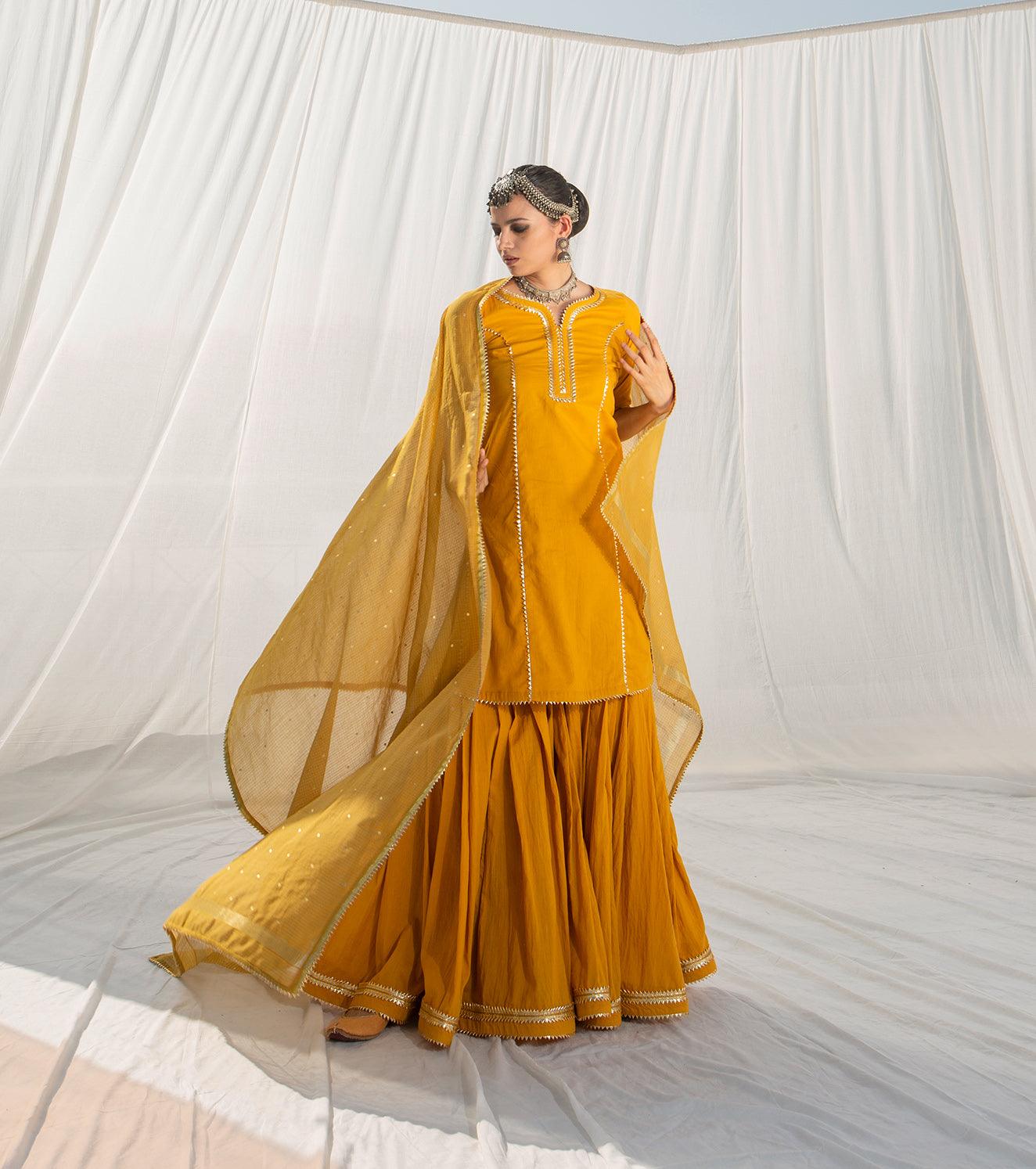 Gulbahar Sharara Set - Khara Kapas