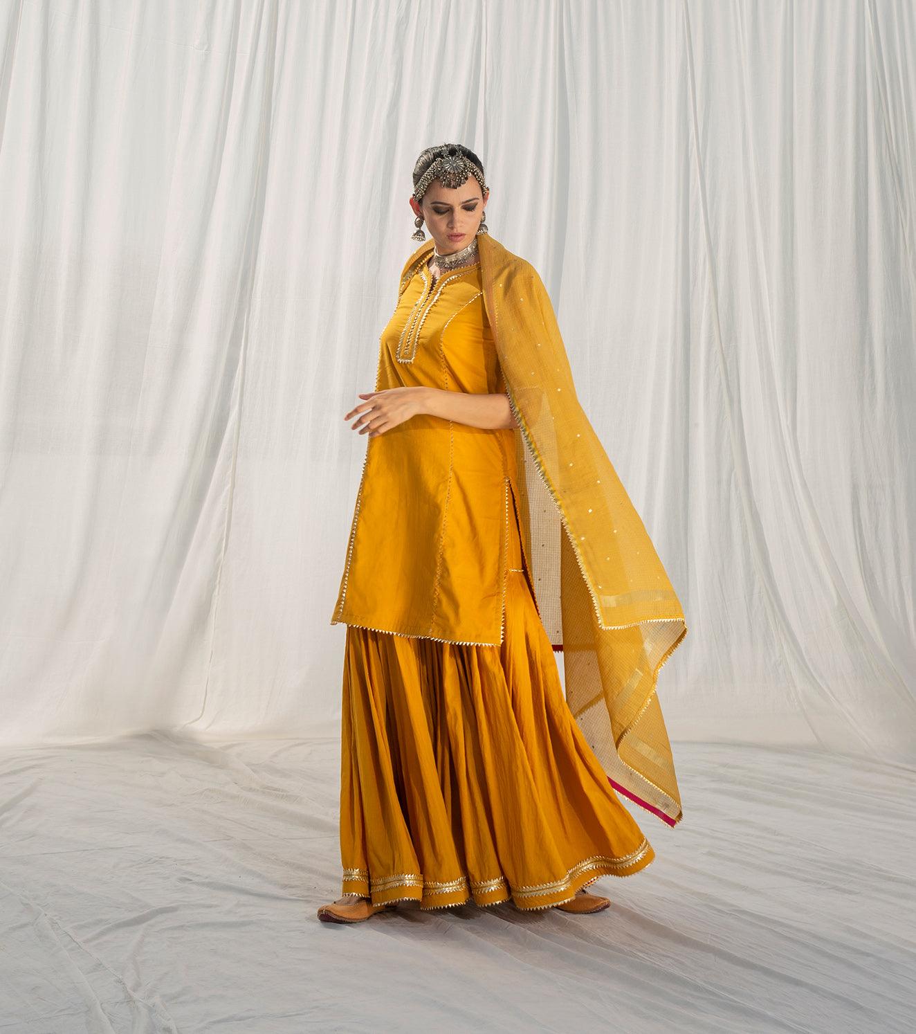 Gulbahar Sharara Set - Khara Kapas