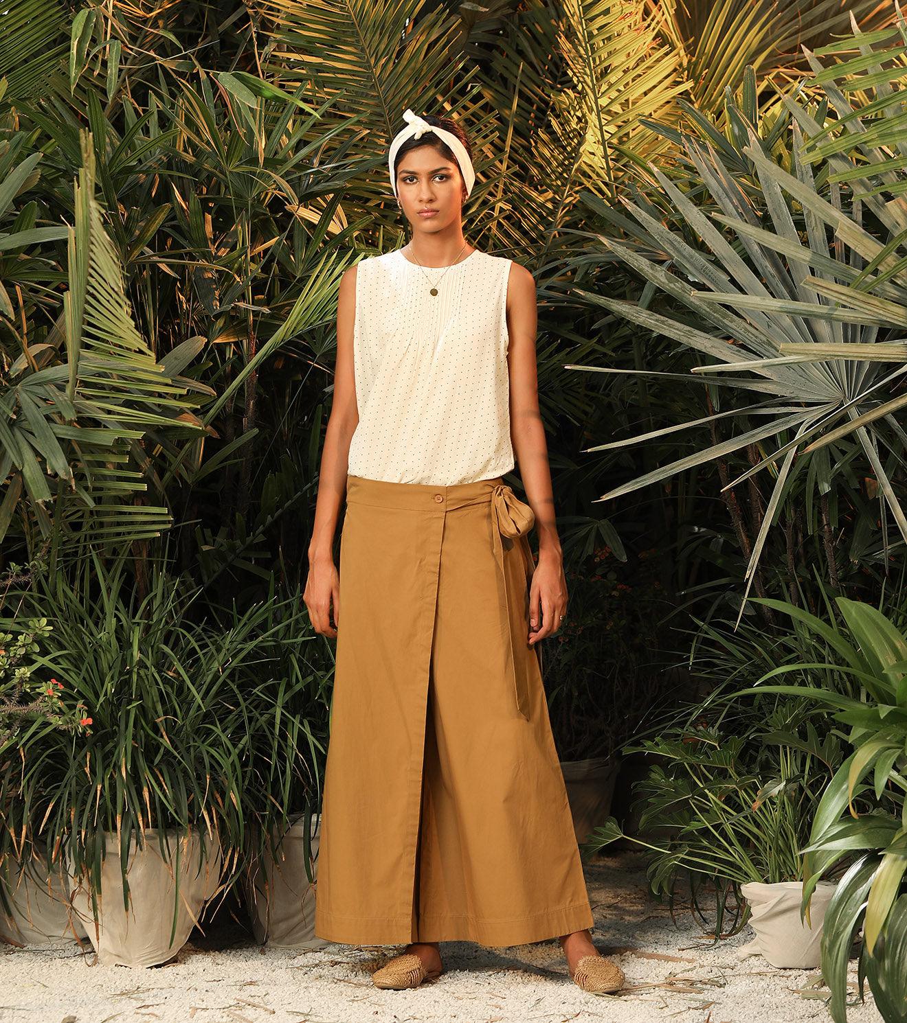 Sand Castle-Flared Pants - Khara Kapas