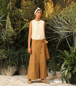 Sand Castle-Flared Pants - Khara Kapas