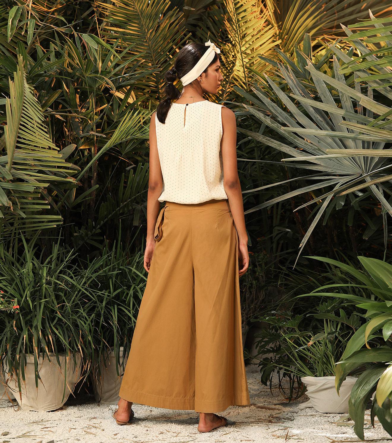 Sand Castle-Flared Pants - Khara Kapas