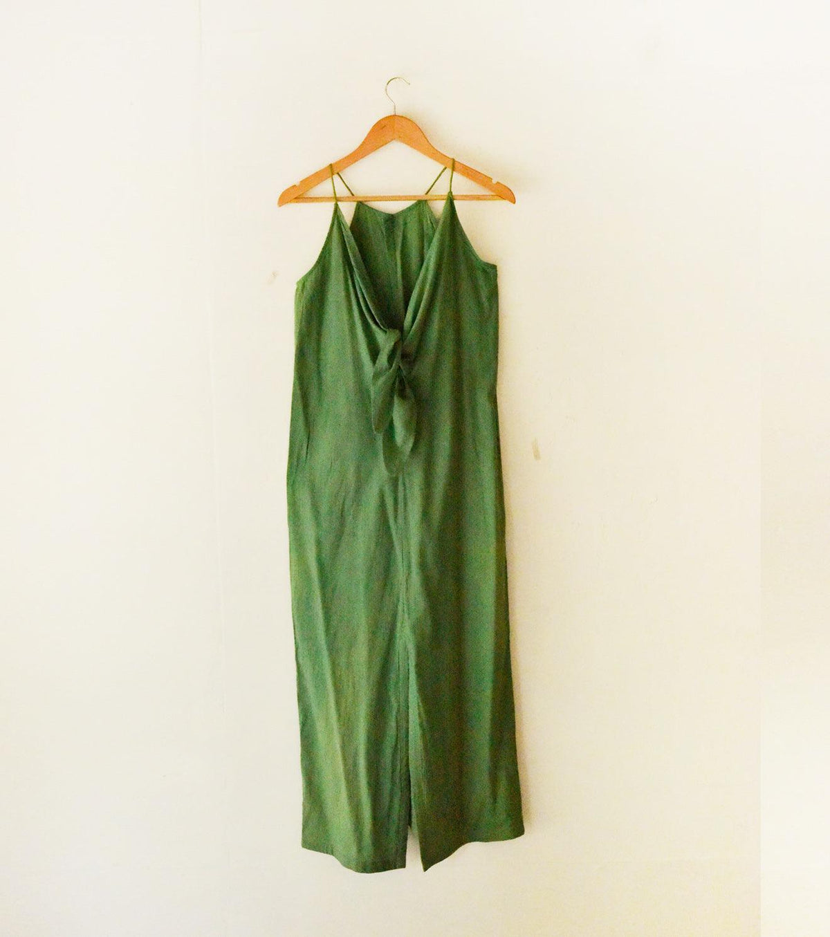 Green front knot dress - Khara Kapas