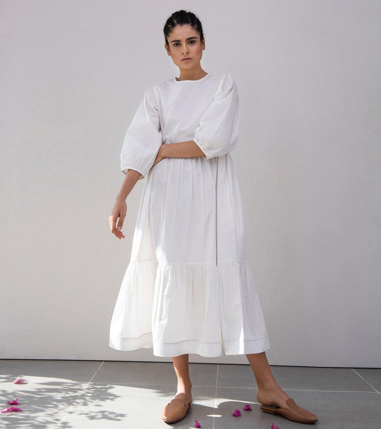 Tuberose Tiered Dress - Khara Kapas