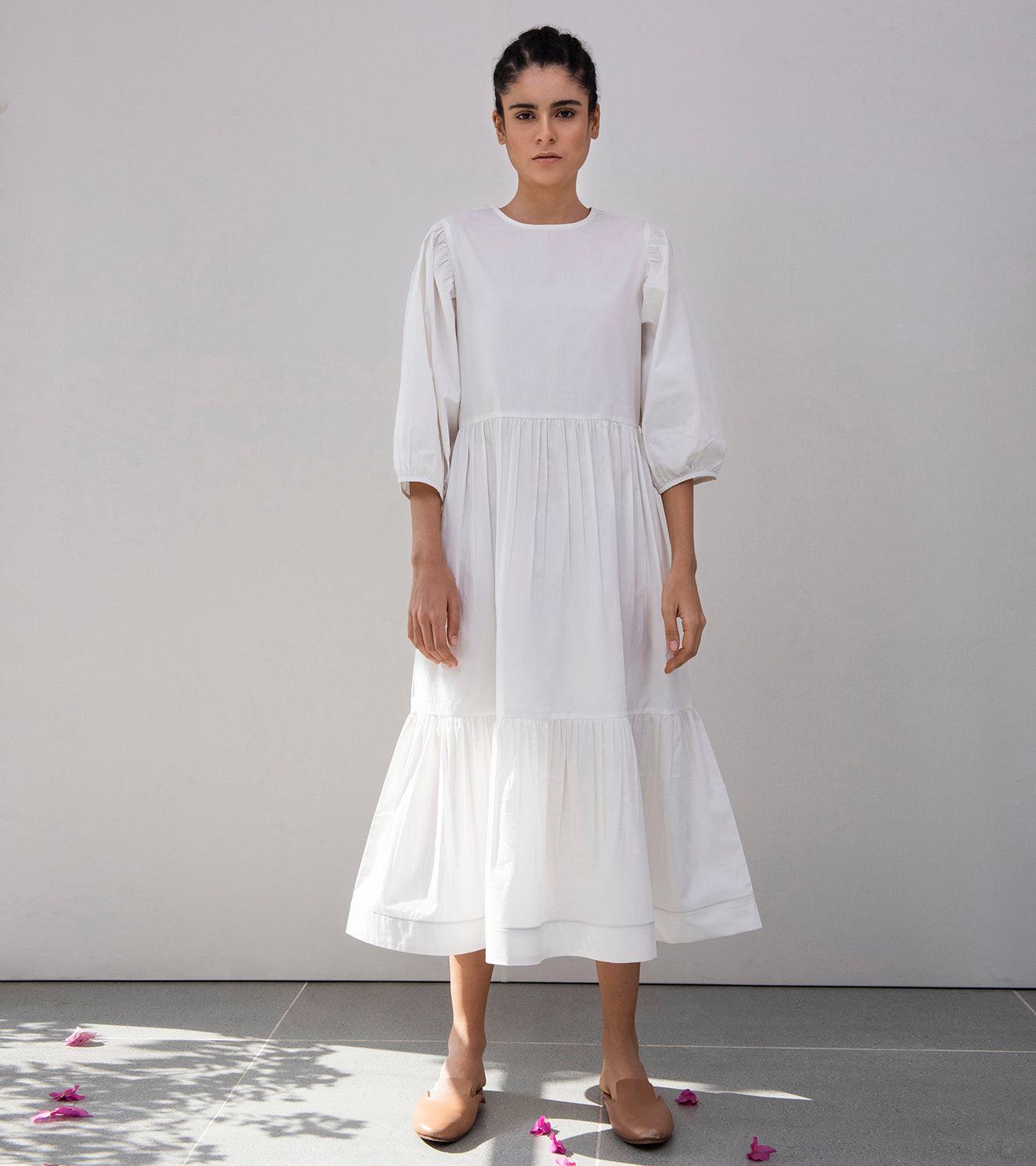 Tuberose Tiered Dress - Khara Kapas