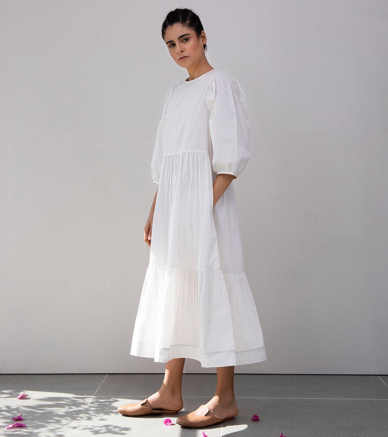 Tuberose Tiered Dress - Khara Kapas