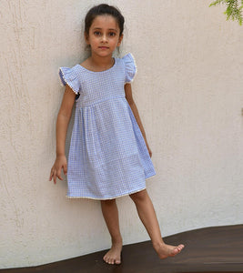 Baby Blue Frock - Khara Kapas