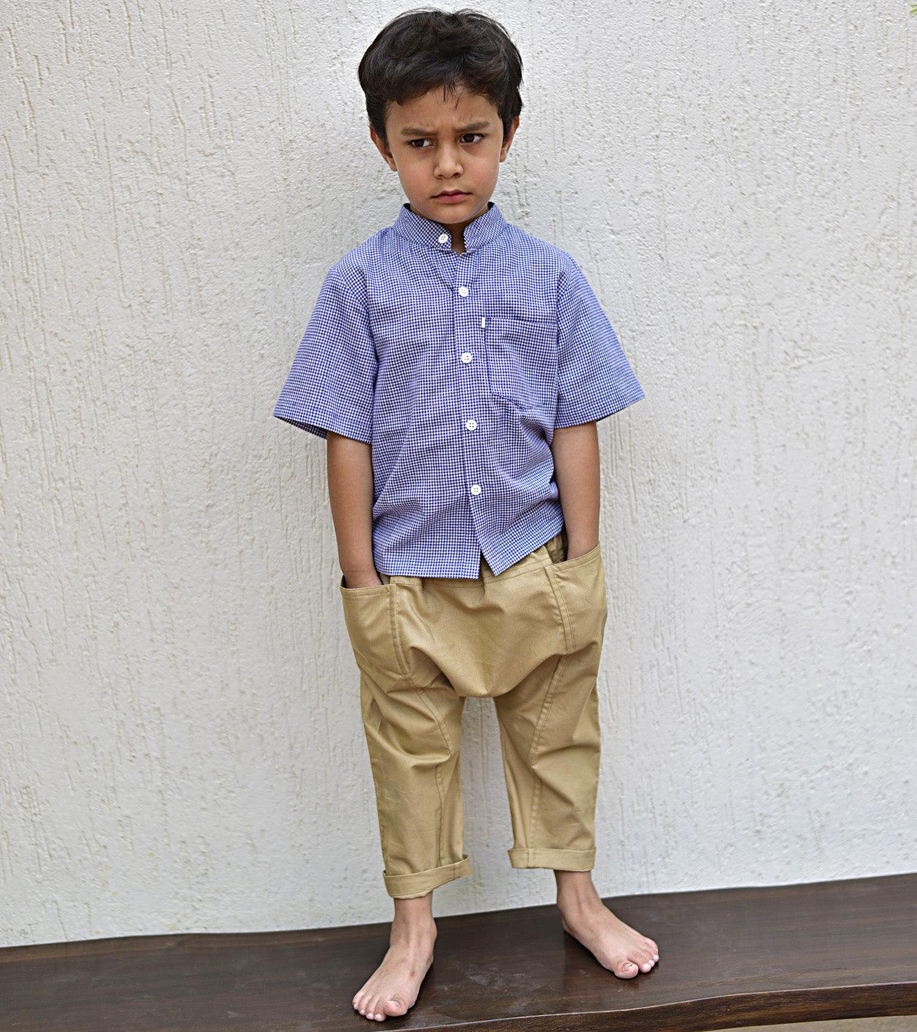 Fawn drop crotch Pants - Khara Kapas