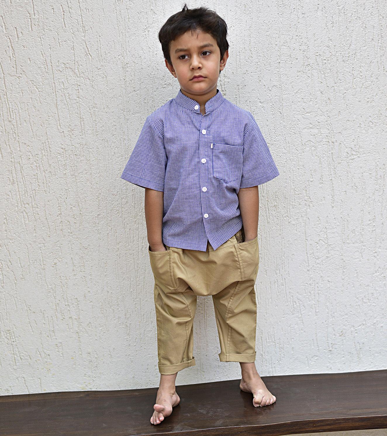 Fawn drop crotch Pants - Khara Kapas