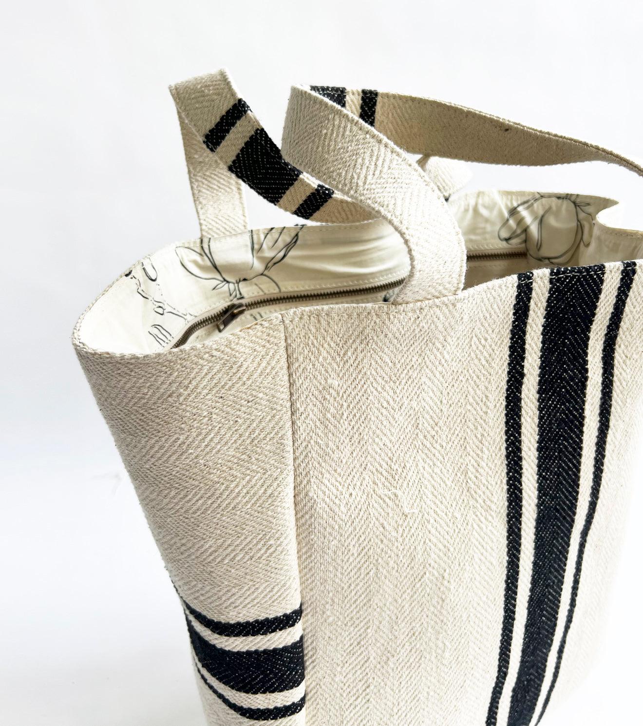 Caroline Nautical canvas bag - Khara Kapas