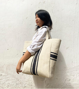 Caroline Nautical canvas bag - Khara Kapas