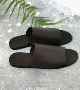 Dark Brown Slip Ons - Khara Kapas