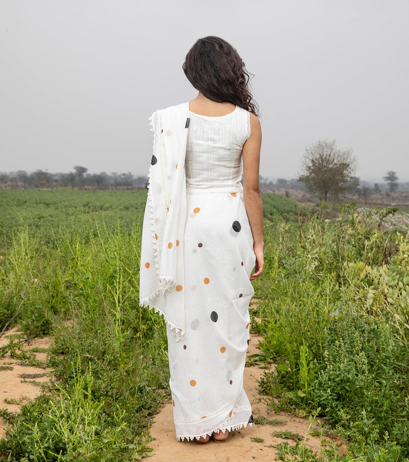 Full Bloom Saree - Khara Kapas
