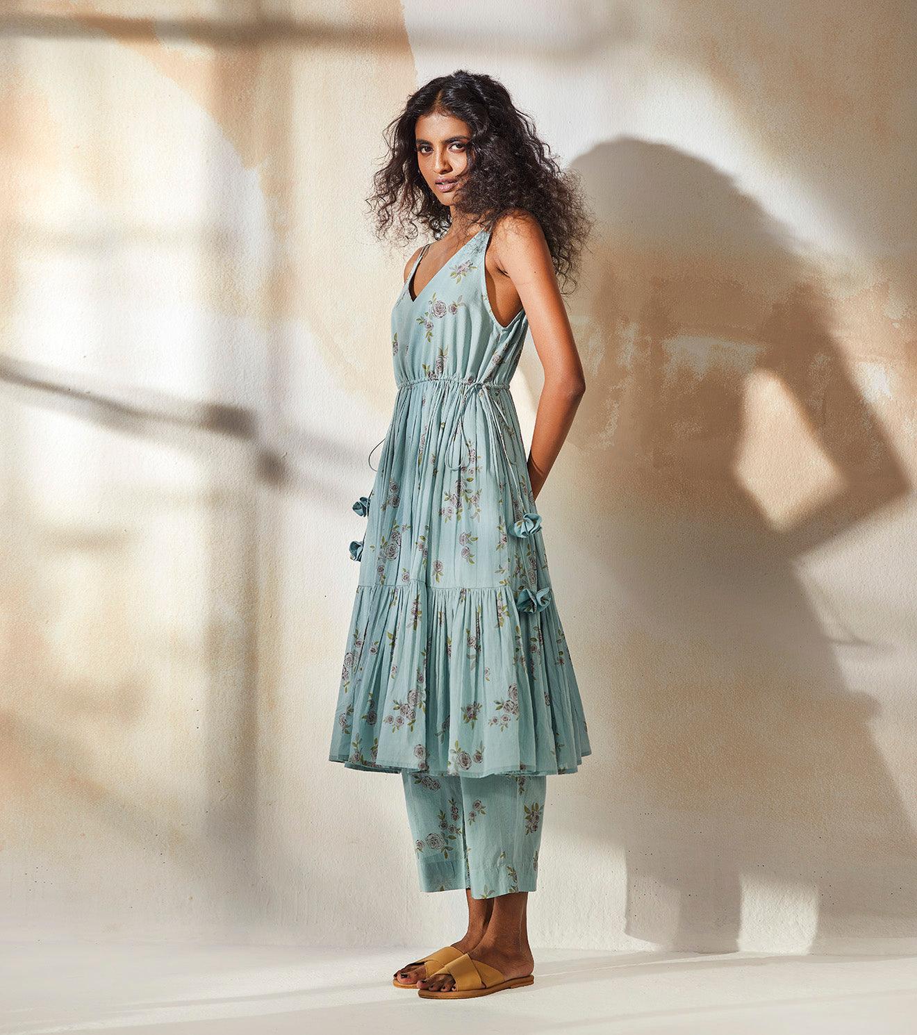 Blue Rose co-ord set - Khara Kapas