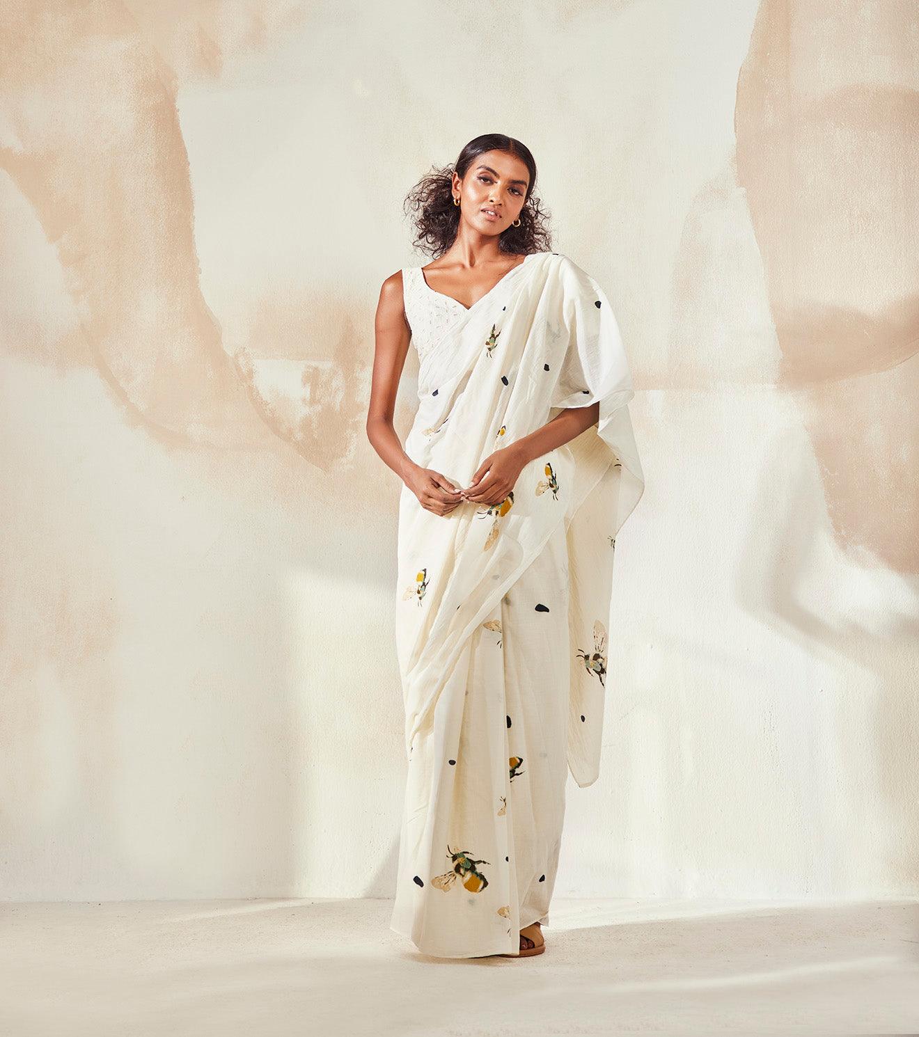 Busy Bee Saree - Khara Kapas
