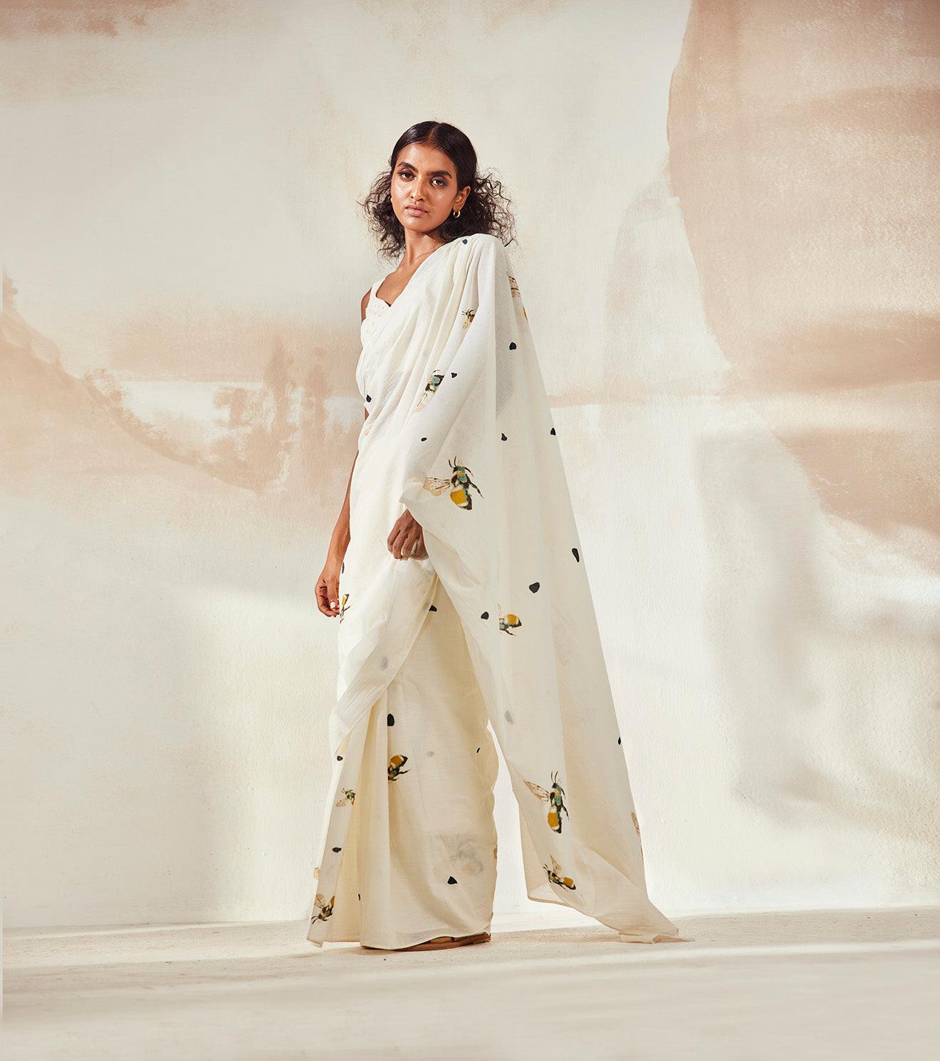 Busy Bee Saree - Khara Kapas