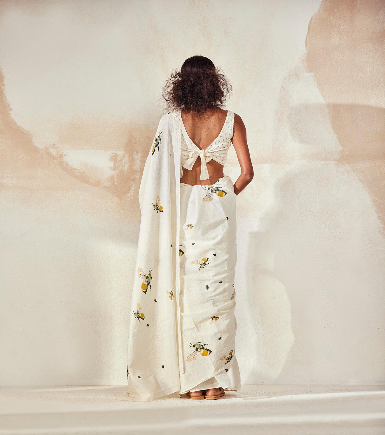 Busy Bee Saree - Khara Kapas