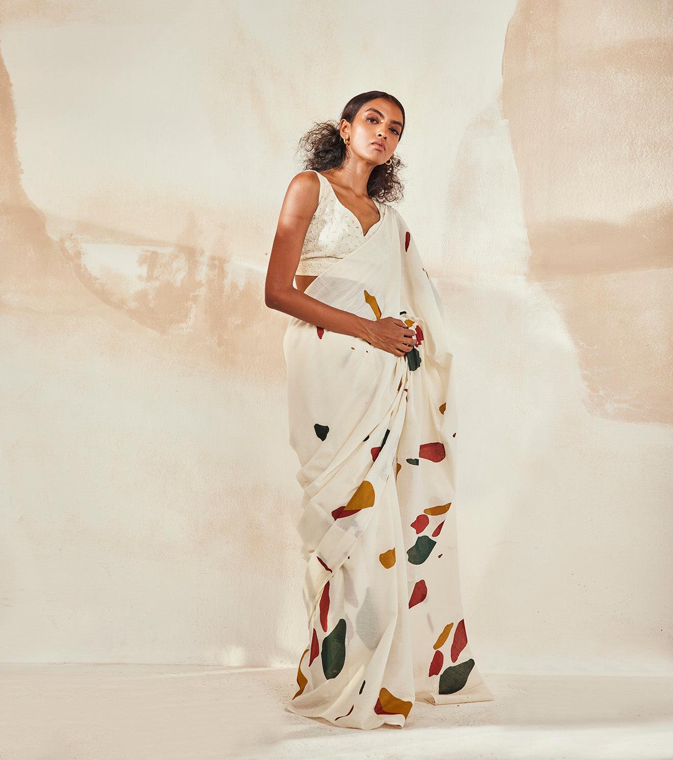Olio Mosaic Saree - Khara Kapas