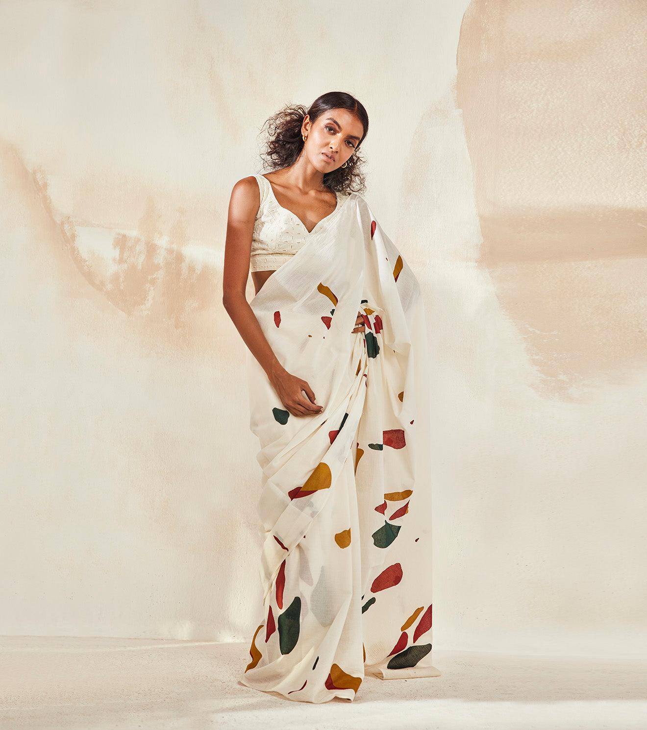 Olio Mosaic Saree - Khara Kapas