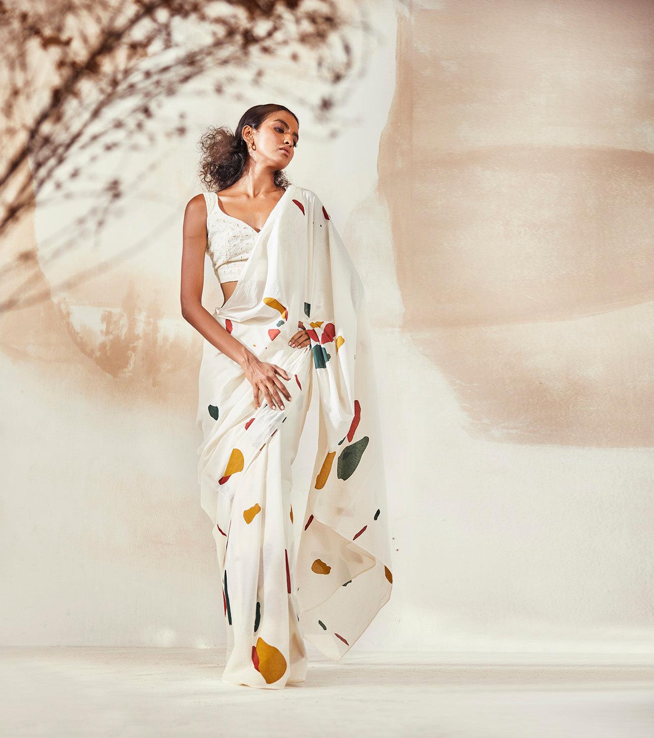 Olio Mosaic Saree - Khara Kapas