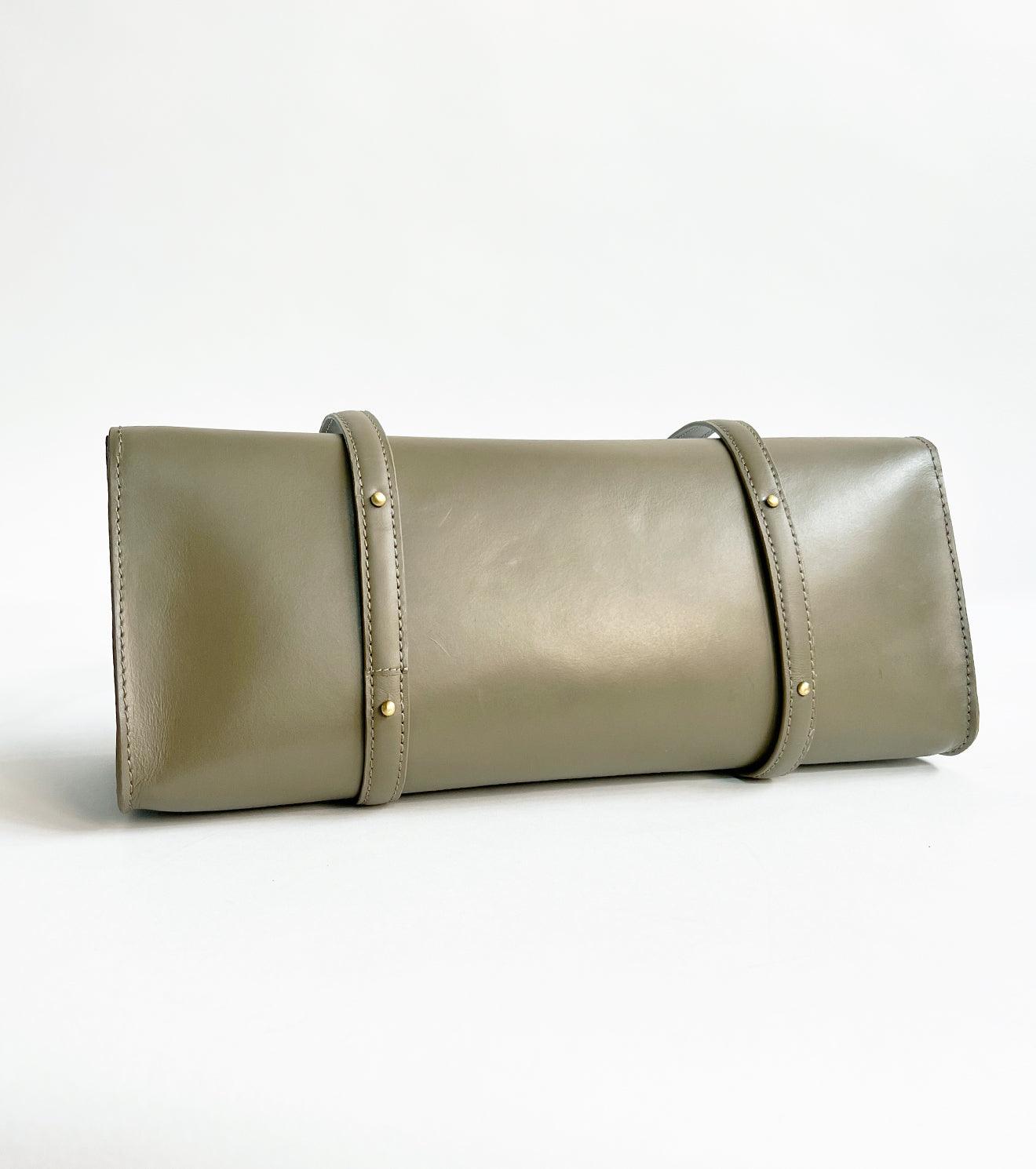 Olive cylinder bag - Khara Kapas