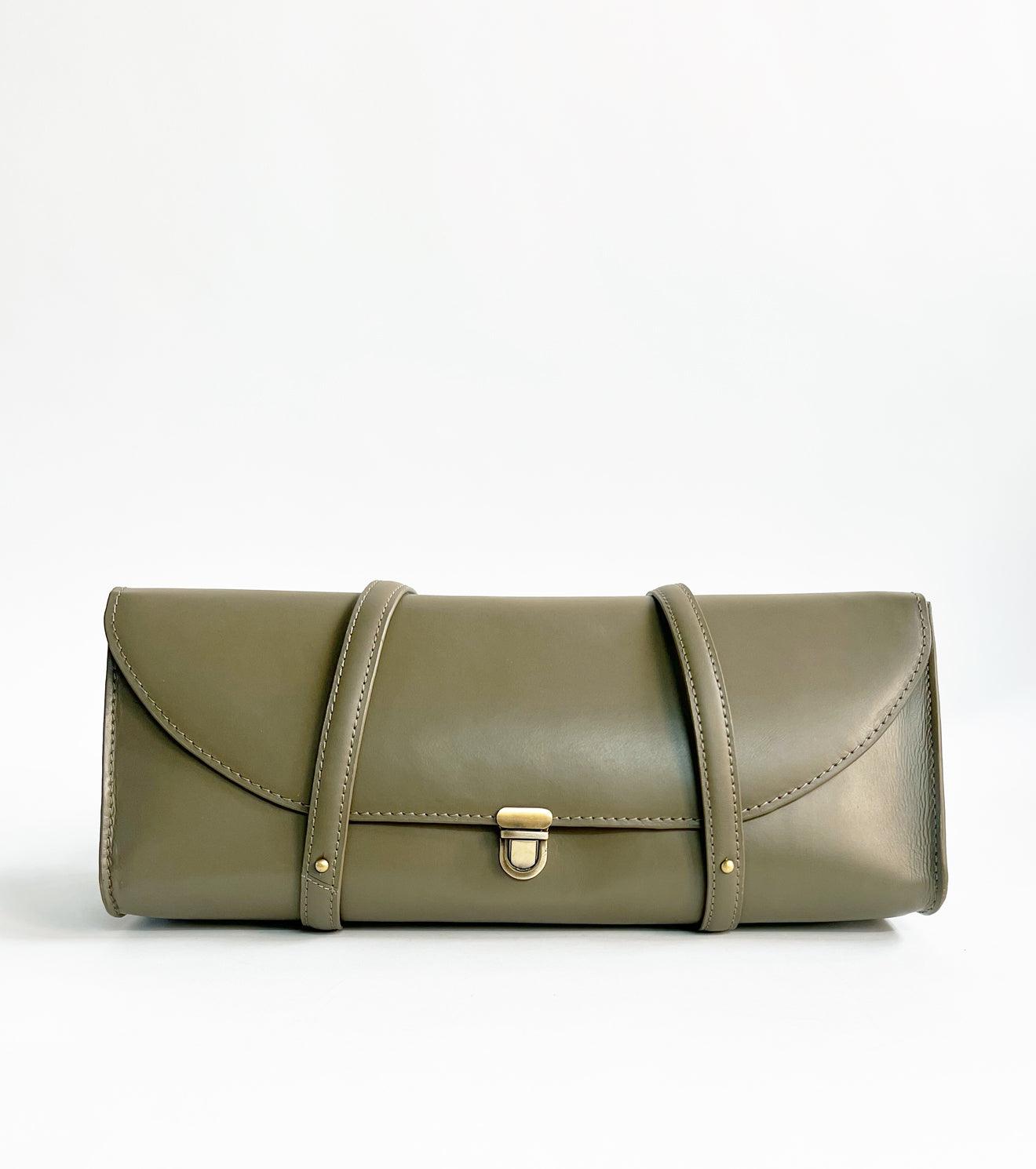 Olive cylinder bag - Khara Kapas