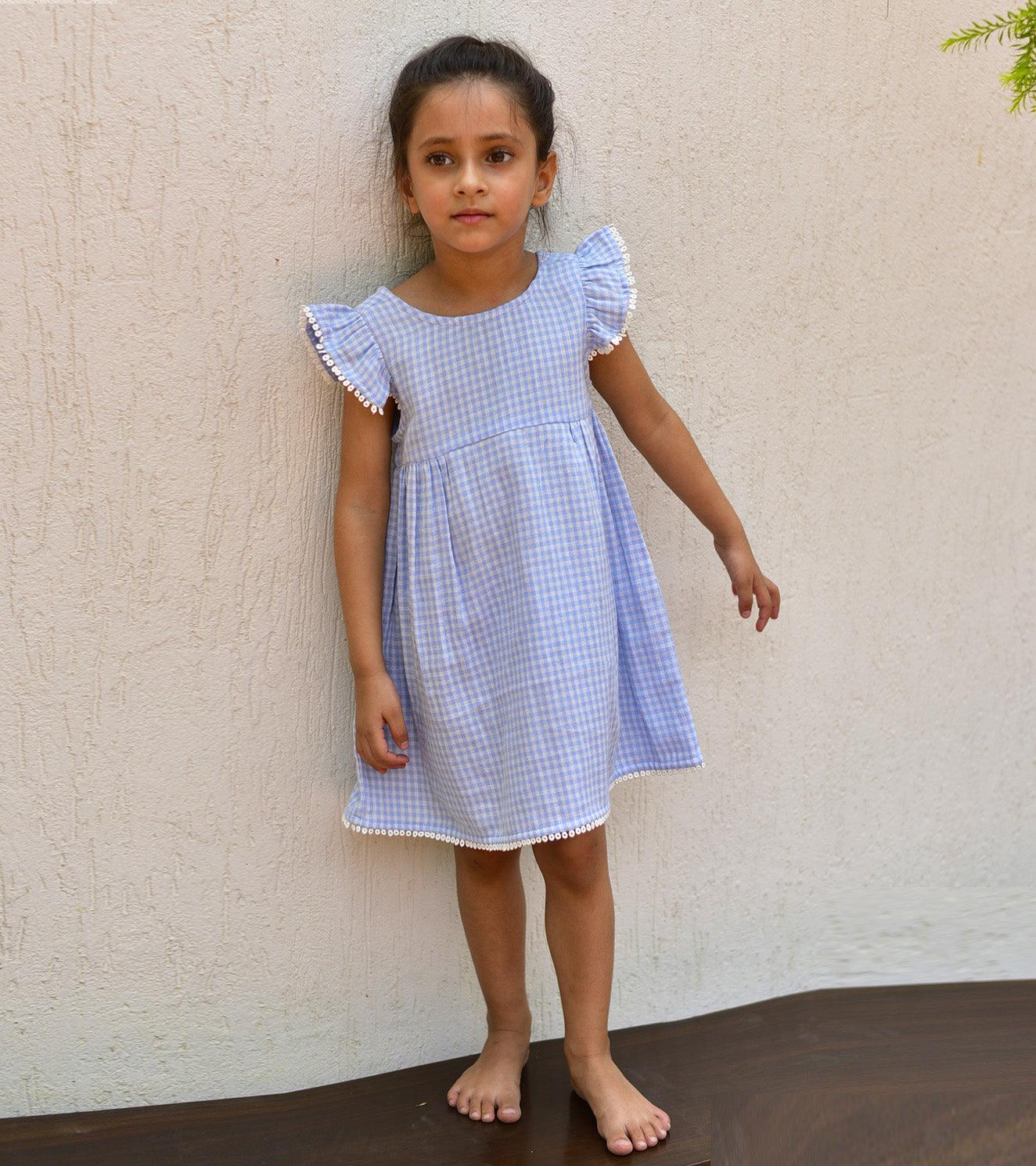 Baby Blue Frock - Khara Kapas