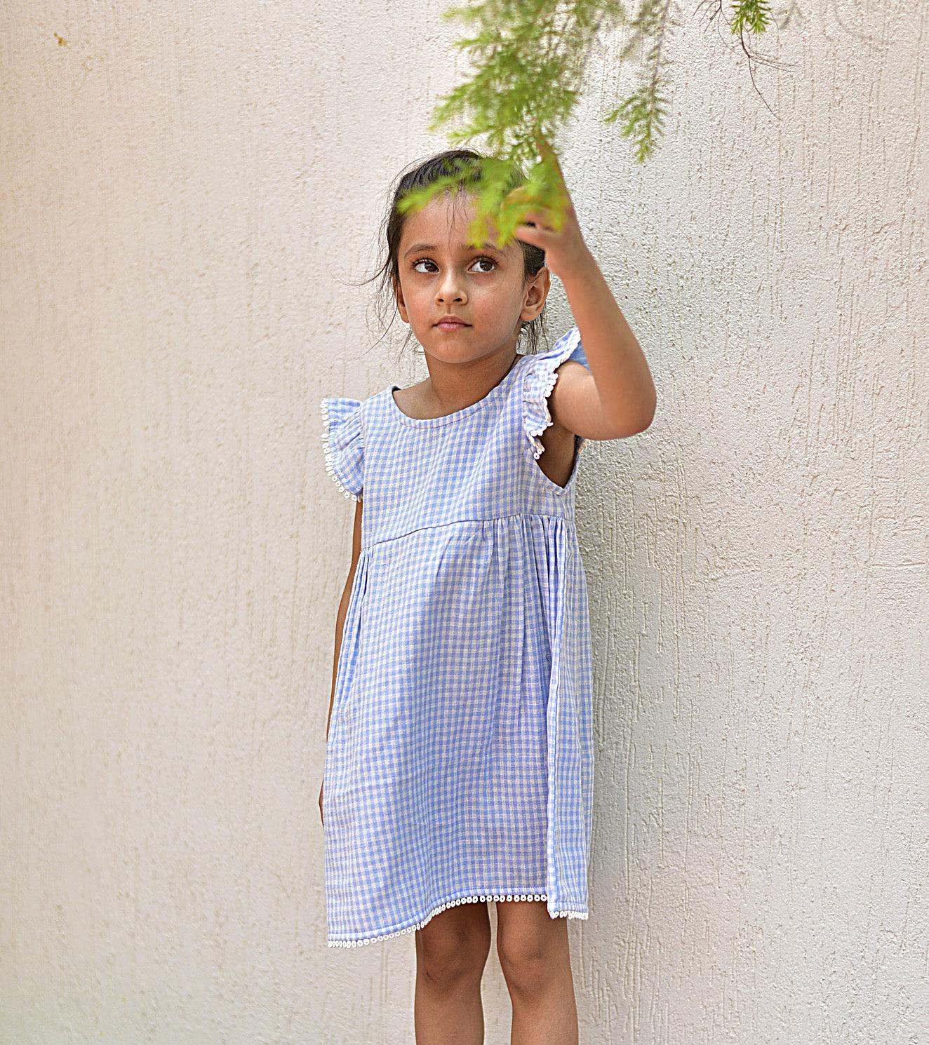 Baby Blue Frock - Khara Kapas